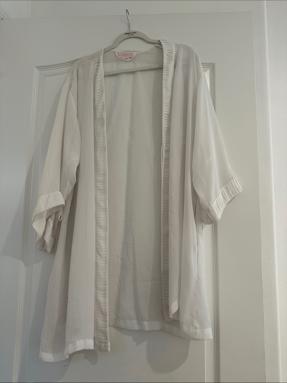 Light Ivory Open Front Kimono Cardigan